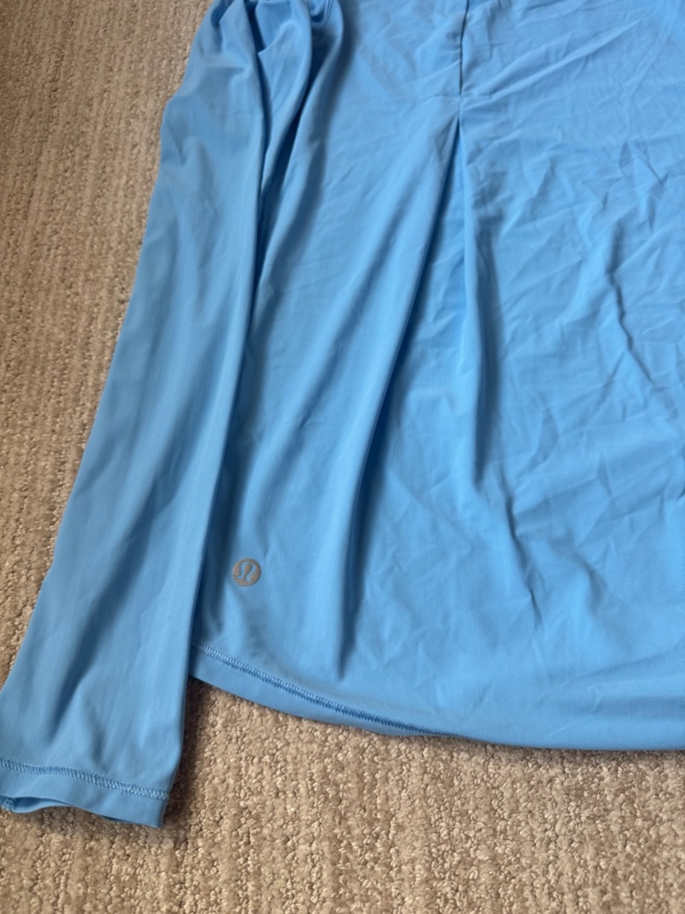 Lululemon Womens Size 6 Aero Blue Sculpt Long Sleeve Mesh Back Stretch Shirt - Picture 9 of 12
